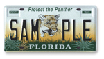 Panther Florida license plate